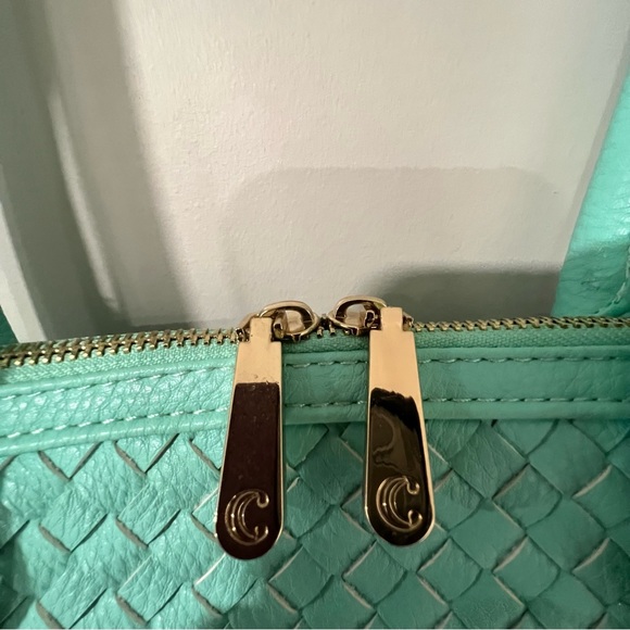 Charming Charlie Basketweave Bowler Bag - Picture 5 of 9